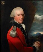 Lord Venables, with his beloved Scottish Highlands in the distance, painted by Queen Genevieve