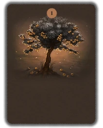 The silver leafed tree bearing golden apples