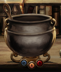 1 Cauldron (pewter, standard size 2) Well I've graduated to size 4