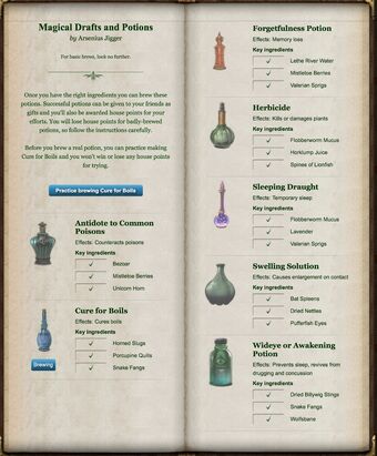 MAGICAL DRAFTS AND POTIONS Textbook in 1:6 Scale Illustrated Readable Spell Book