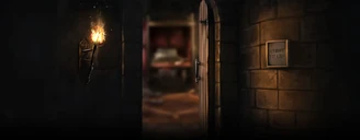 The entrance to the first year boys' dormitory