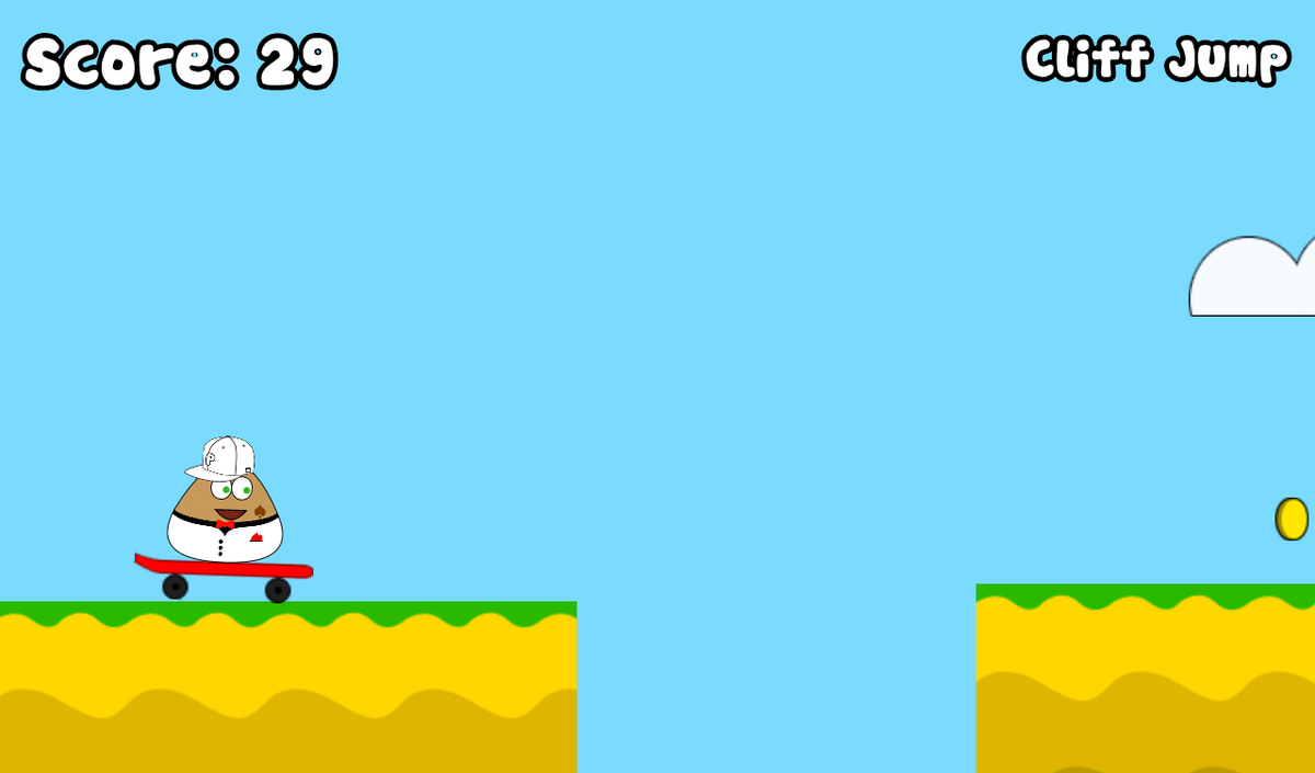 Jogos de Skate: Jogo do Pou de Skate - Pou Cliff Jump!