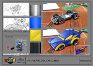 Toy Car blue model sheet 2