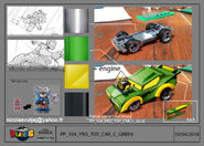 Toy Car green model sheet 2