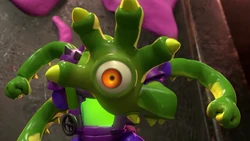 Dr. Nautilus placing his normal onto one of his tentacles.