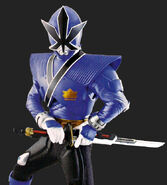 Mega Mode Blue Samurai Ranger.