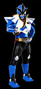 Super Mega Mode Blue Samurai Ranger.