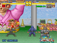 The Devil (left) fighting .