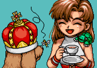 Dante in Annie's ending in Power Instinct 2.