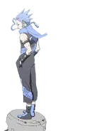 Osamu Shimojigoku (Apple Black) can create ice shapes from thin air, which can be used for attack, defense, and restraint.