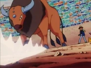 Tauros (Pokémon) using a move known as Fissure.