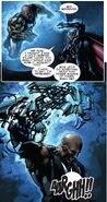 Stryfe (Marvel Comics) using TK to painfully disassemble Bishop's robotic arm.