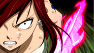 Erza Scarlet (Fairy Tail) channels her magic into the Demon Blade Crimson Sakura.