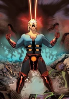 Ikaris (Marvel Comics), like the rest of the Eternals, can emit beams of cosmic energy of intense heat from his eyes.