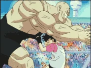 Despite her petite build, Videl Satan (Dragon Ball Z) is able to throw around Spopovich, an opponent twice her size.
