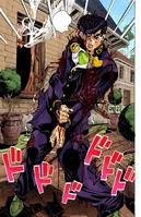 Josuke Higashikata (JoJo's Bizarre Adventure Part IV: Diamond Is Unbreakable) could still stand even after being impaled by debris.