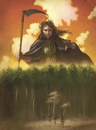 Demeter (Greek Mythology) goddess of the harvest and agriculture, presided over grains, the fertility of the earth, the seasons, and the harvest.