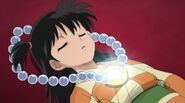 The Meido Stone (InuYasha) resurrects Rin by pulling her soul out of Hell.