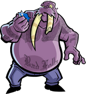 Jim McSweeney (Sly Cooper), an anthropomorphic walrus.