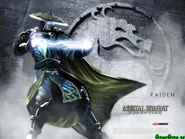 Render raiden.jpg (115 KB) The Raiden of the 1st and 2nd Timelines (Mortal Kombat), god of thunder, lightning, storms and protector of Earthrealm.