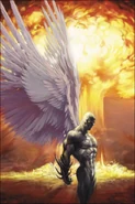 Albert "Al" Simmons/Spawn (Image Comics), during and before Armageddon, had ascended to a higher plane of existence and found true redemption in order to save Earth from the machinations of Heaven and Hell numerous times.