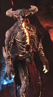 Shinnok (Mortal Kombat) assumes the form of Corrupted Shinnok by absorbing the Jinsei, the very life force of Earthrealm.