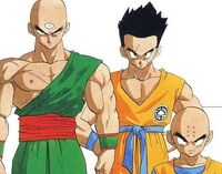 Thanks to years of expert martial training that far surpass the limits of any normal human, Tien Shinhan, Yamcha, and Krillin (Dragon Ball series) not only possess the ability to manipulate ki but also have great strength, speed, and can fly at supersonic speeds.