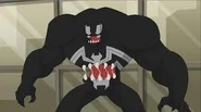 Venom (The Spectacular Spider-Man) can grow an extra mouth on his stomach to store objects or talk when his original mouth is restrained.