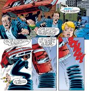 Reed Richards' (Marvel Comics) Spring defense.