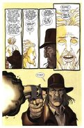 After God had foolishly left His throne, the source of His omnipotence and Eternal Lifeforce, the Saint of Killers ambushed Him and shot Him dead.