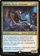 Ludevic, Necro-Alchemist (Magic: The Gathering) is the master who helped Geralf Cecani perfect his craft.