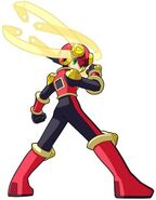 MegaMan.EXE (MegaMan Battle Network) after performing Double Soul with Roll.EXE