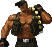 Clark Stille (King of Fighters)'s fighting style is based purely on his immense strength to throw and wrestle anyone regardless of their size.