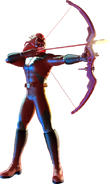 Manticore (City of Heroes) uses explosive, EMP, and teleportation arrows.