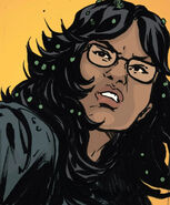 Marisol's (Marvel) abilities respond heavily to her emotions. When she is happy, Flourish's power produces grass and beautiful flowers in her wake. When she is moody or upset, Creep causes the spread of mould, fungus, mushrooms and other stereotypically "ugly" growths