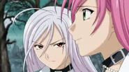 After looking into Lilith's Mirror, Moka Akashiya (Rosario + Vampire) was split into her Inner and Outer personas.