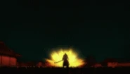 Yamamoto (Bleach) Zanka No Tachi drought.gif (9.41 MB) Genryūsai Shigekuni Yamamoto (Bleach) using his Bankai, Zanka no Tachi, which generates such intense heat, it causes a massive drought that instantly evaporates all water and ice in the area.