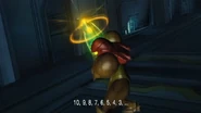 Using Concentration, Samus Aran (Metroid: Other M) recovers one Energy Tank and her supply of missiles.