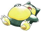 The Snorlax sleeping.