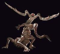 U3 (Resident Evil 4) is a grotesque hybrid of human, reptile, insect, and Las Plagas.