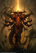 Diablo (Diablo III) manifests as the Prime Evil after possessing the body of his daughter Leah.