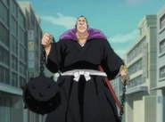 Gegetsuburi.png (346 KB) Marechiyo Ōmaeda (Bleach) utilizes his Shikai, Getgetsuburi, changing his blade portion of his katana into a spiked-flail on a chain.