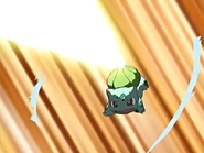 Bulbasaur (Pokémon) firing a beam of solar energy.