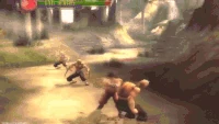 When Liu Kang (Mortal Kombat: Shaolin Monks) executes his Brutality: Rage Mode, he enters a powered-up state in which he covers himself in flames and becomes able to project powerful fireballs and pummel his opponents with fists of flames.