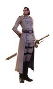 As the Supreme General of the Order of the Sword, Credo (Devil May Cry) is a great master swordsman, being the most skilled of the Holy Knights, able to surpass Nero in terms of pure sword skills.