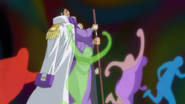 Fujitora (One Piece) is a master of Kenbunshoku Haki, able to sense and even see auras