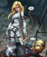 Sharon Carter.jpg (145 KB) Sharon Carter (Marvel Comics) also known as Agent 13, is a skilled agent and counterintelligence expert. She had worked alongside Captain America and S.H.I.E.L.D., utilizing her knowledge of espionage to outsmart enemies and gather secret information.