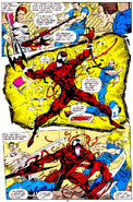 Carnage (Marvel Comics) with blade extended.