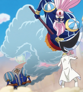 Charlotte Daifuku (One Piece) can summon a powerful genie for battle.