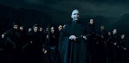 Death Eaters (Harry Potter) utilizing dark magic.